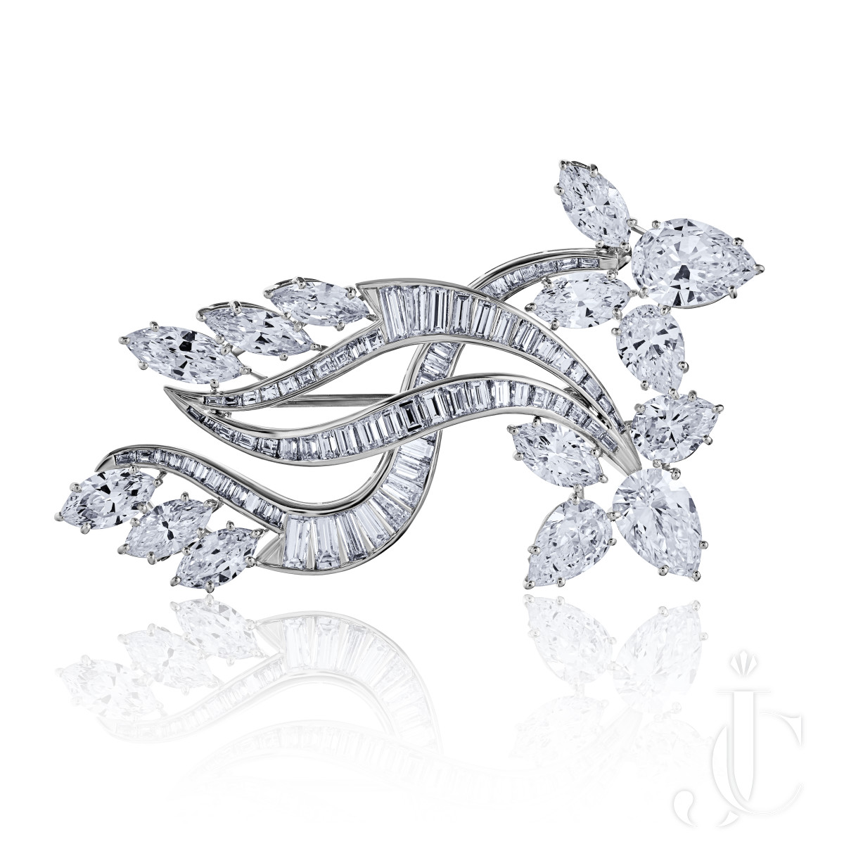 Harry Winston "JACQUES TIMEY" Diamond Brooch