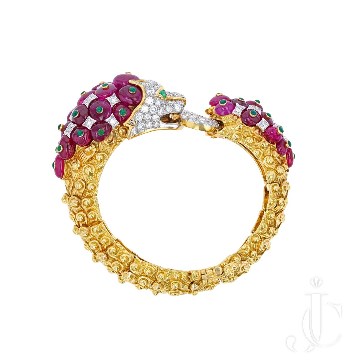 "David Webb" Couture Lion Bracelet