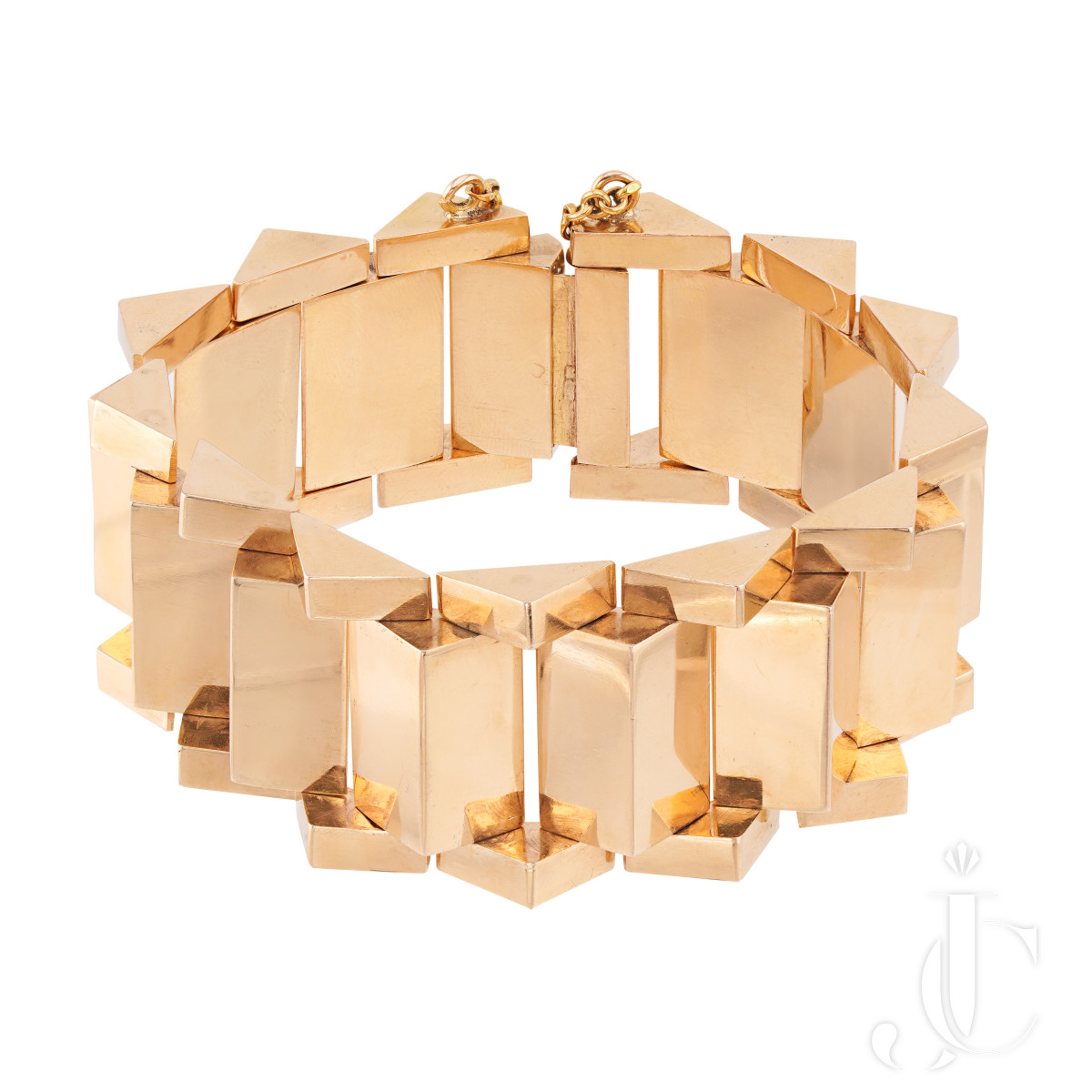 French 18kt tank bracelet