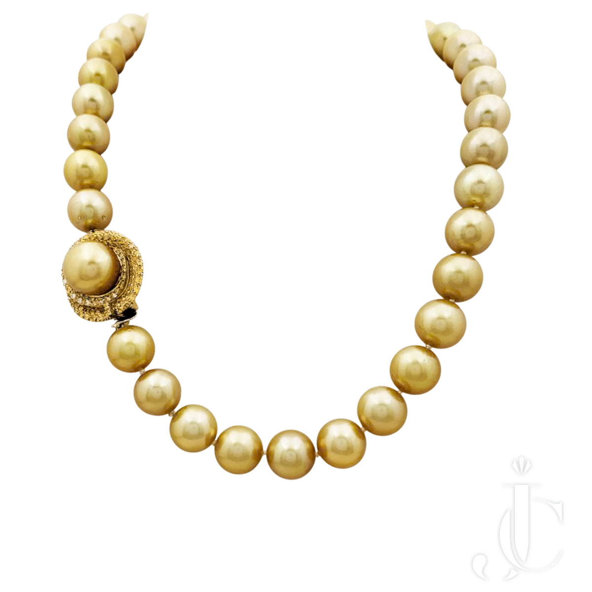 South Sea Gold color pearl necklace.